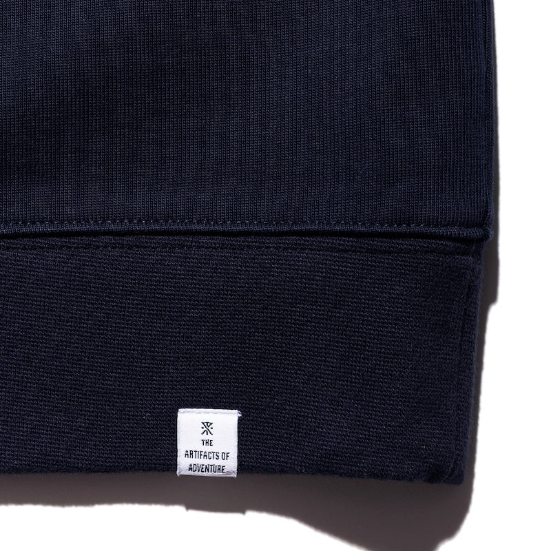 ROARK L/STシャツ ROAMING 14oz H/W HENLY NECK L/S TEE ネイビー 商品画像 裾ピスネーム