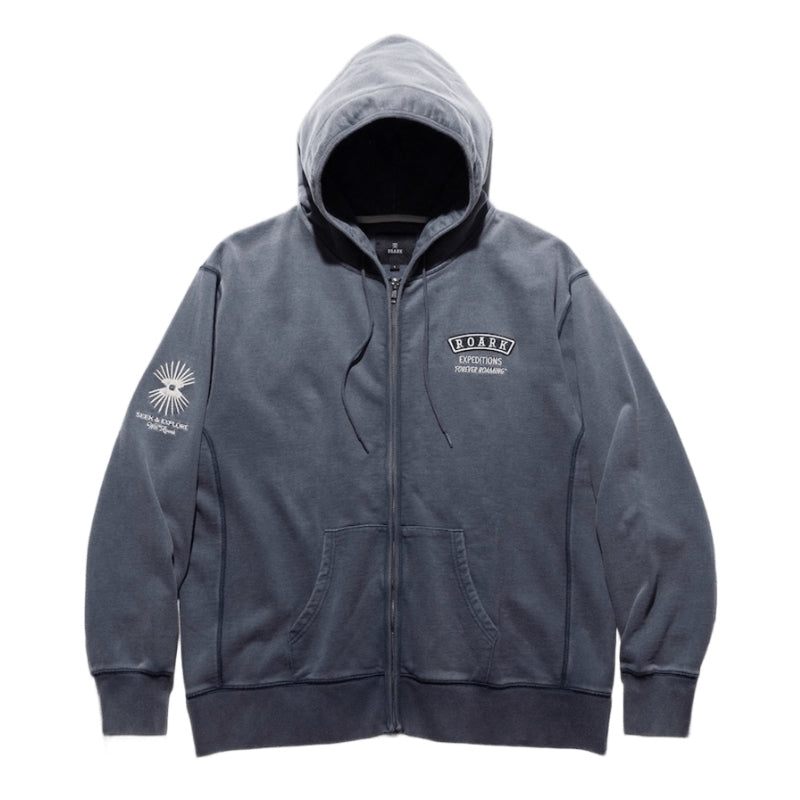 ROARK ジップパーカー ROAMIING F/Z HOOD SWEAT (Desert Navy) 商品画像 正面