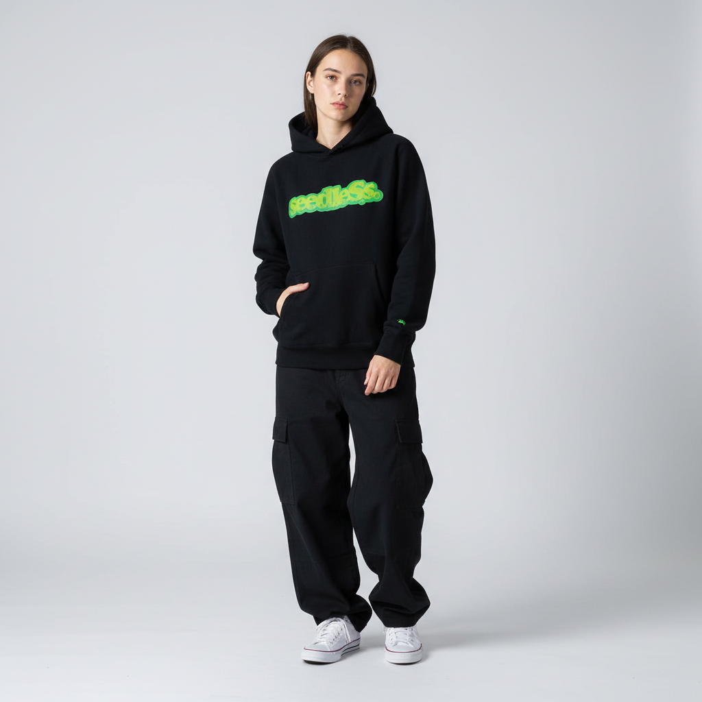 seedleSs　パーカー　"COOP PULLOVER HOODY 12oz"　(Black)