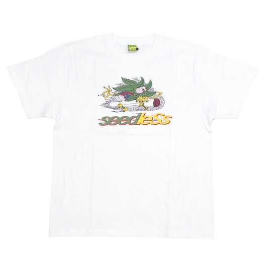 seedleSs Tシャツ SD SKATELEAFMONSTER S/S TEE ホワイト 商品画像 正面