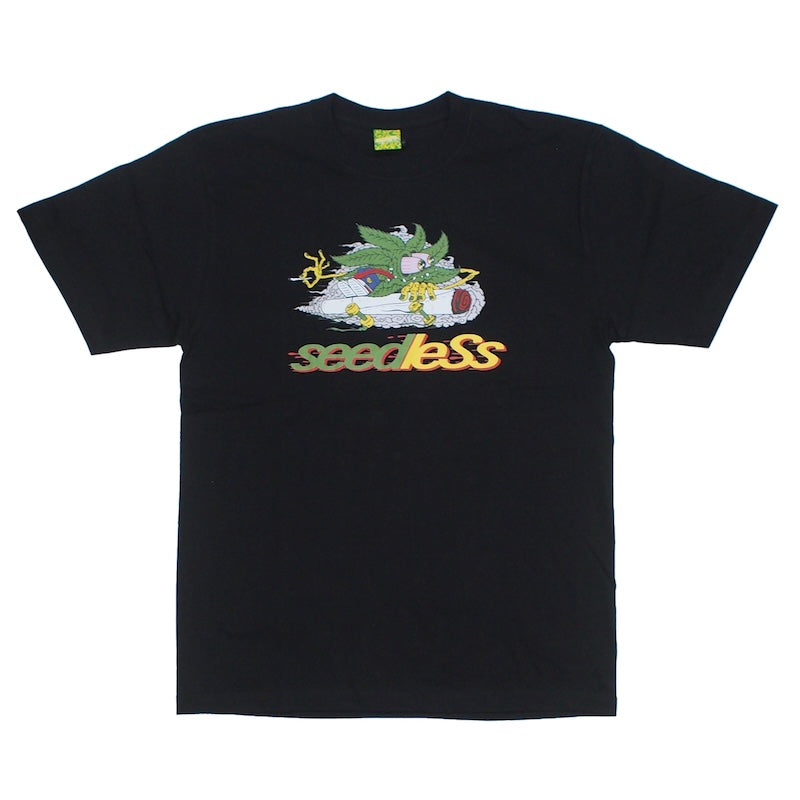 seedleSs Tシャツ SD SKATELEAFMONSTER S/S TEE ブラック 商品画像 正面