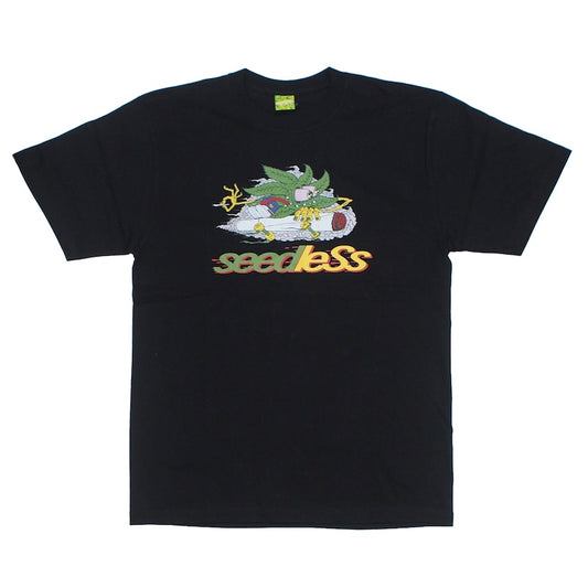 seedleSs Tシャツ SD SKATELEAFMONSTER S/S TEE ブラック 商品画像 正面