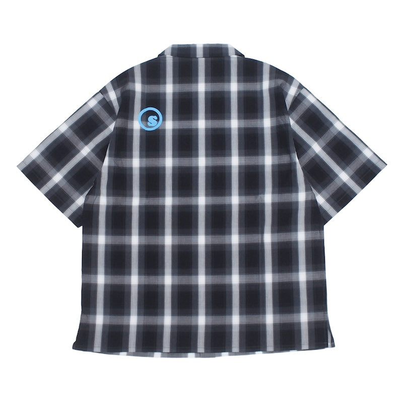 seedleSs S/Sシャツ SD COLORS RADIALL LOGO S/S CHECK SHIRT ブラック 商品画像 背面