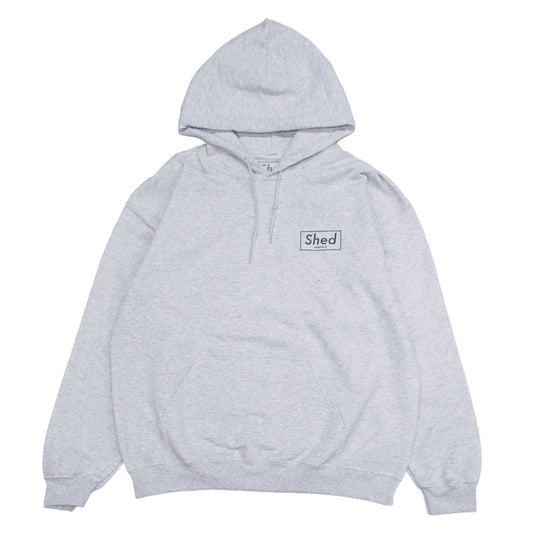 Shed パーカー box hoodie アッシュグレー 商品画像 正面