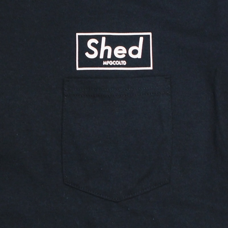 Shed Tシャツ PO box ブラック/ホワイト 商品画像 ロゴプリント