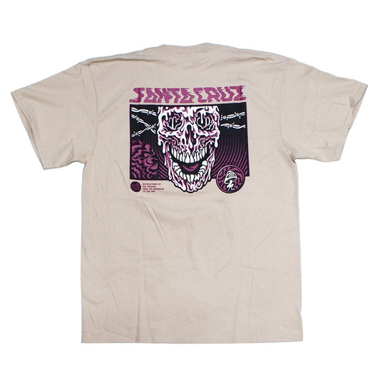 SANTA CRUZ　Tシャツ　"TOXIC SKULL TEE"　(Light Sand)