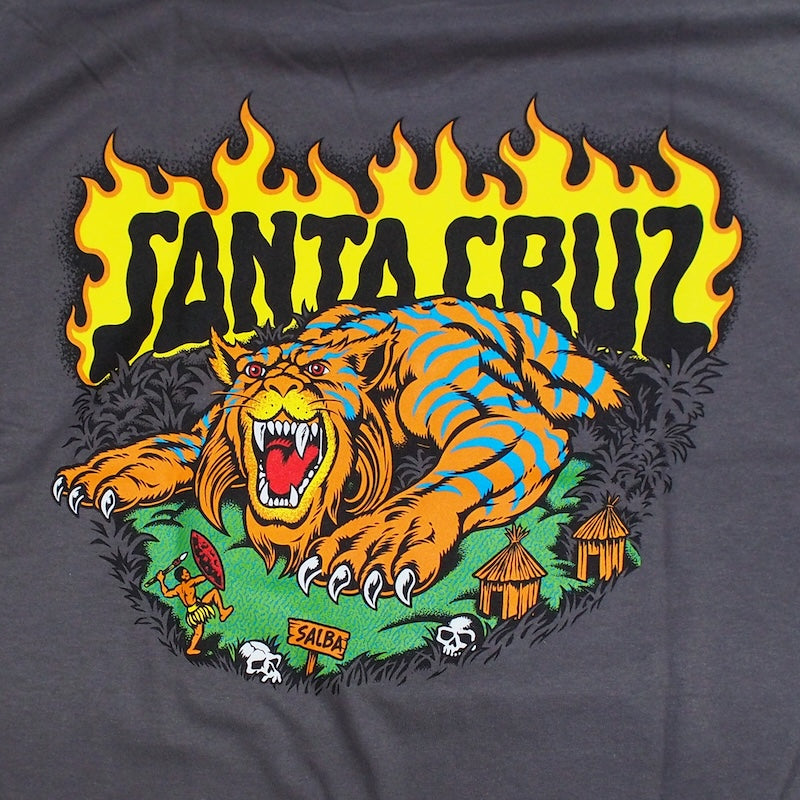 SANTA CRUZ　Tシャツ　"SALBA TIGER REDUX TEE"　(Charcoal)