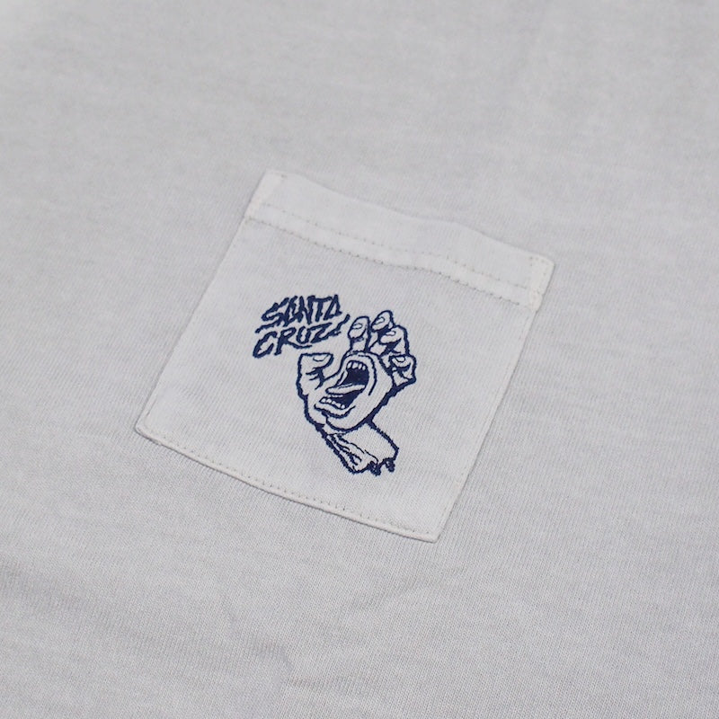 SANTA CRUZ　Tシャツ　"OVER DYE POCKET TEE"　(Ivory)