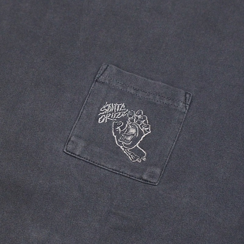 SANTA CRUZ　Tシャツ　"OVER DYE POCKET TEE"　(Charcoal)
