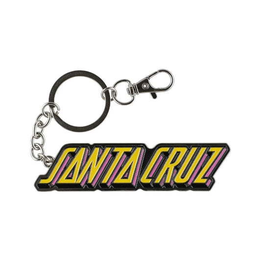 SANTA CRUZ キーホルダー BIG STRIP KEYCHAIN シルバー 商品画像 正面
