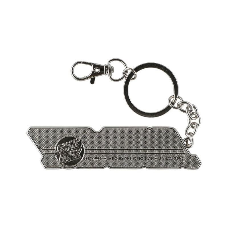 SANTA CRUZ キーホルダー BIG STRIP KEYCHAIN シルバー 商品画像 背面