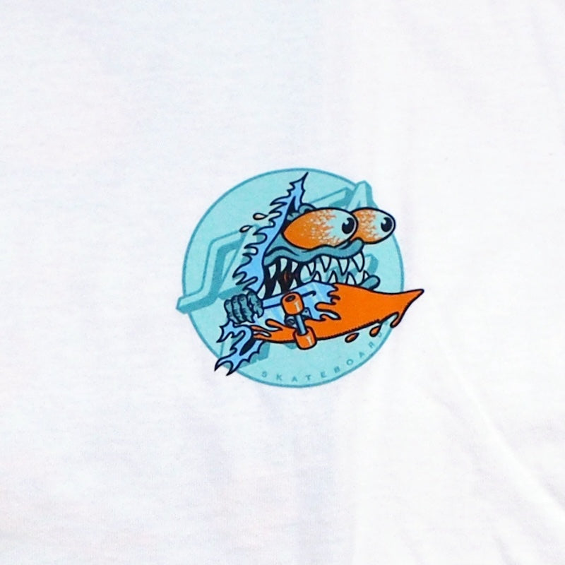 SANTA CRUZ Tシャツ MEEK SLASHER BOX TEE ホワイト 商品画像 フロントプリント