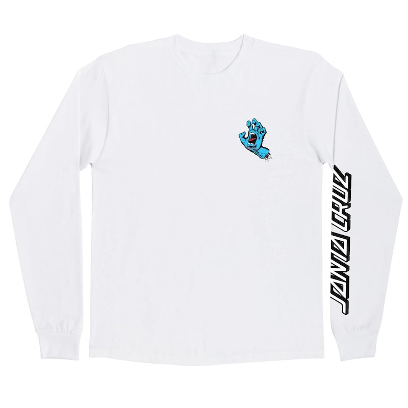 SANTA CRUZ L/STシャツ SCREAMING HAND TEE ホワイト商品画像 正面