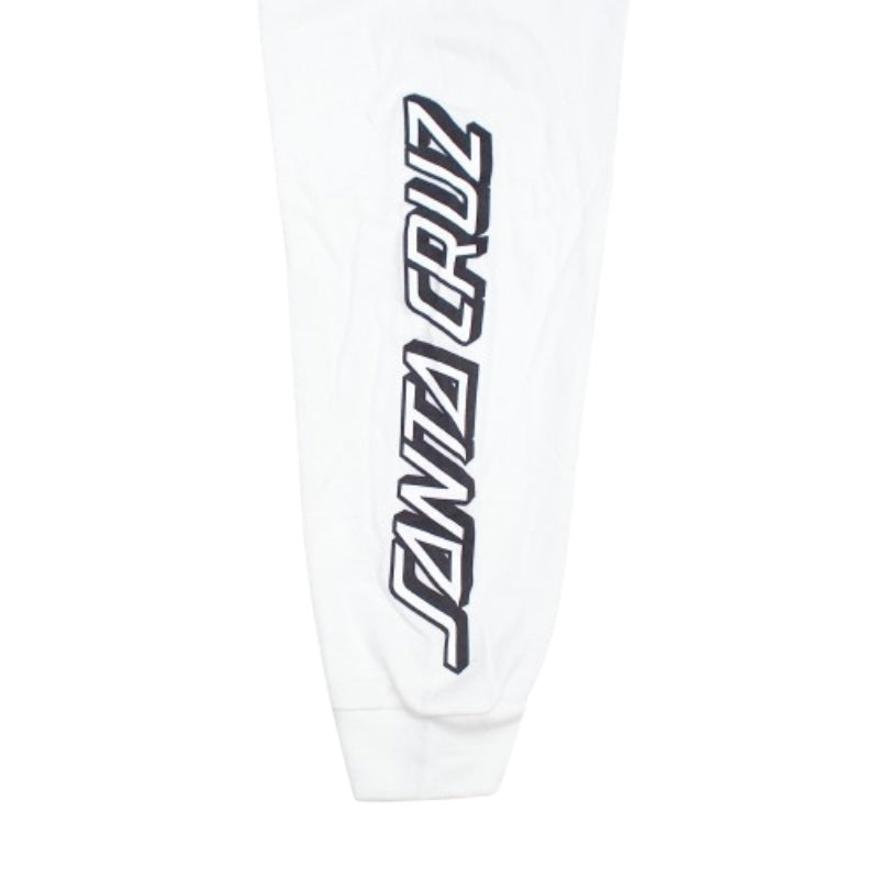 SANTA CRUZ L/STシャツ SCREAMING HAND TEE ホワイト商品画像 袖プリント