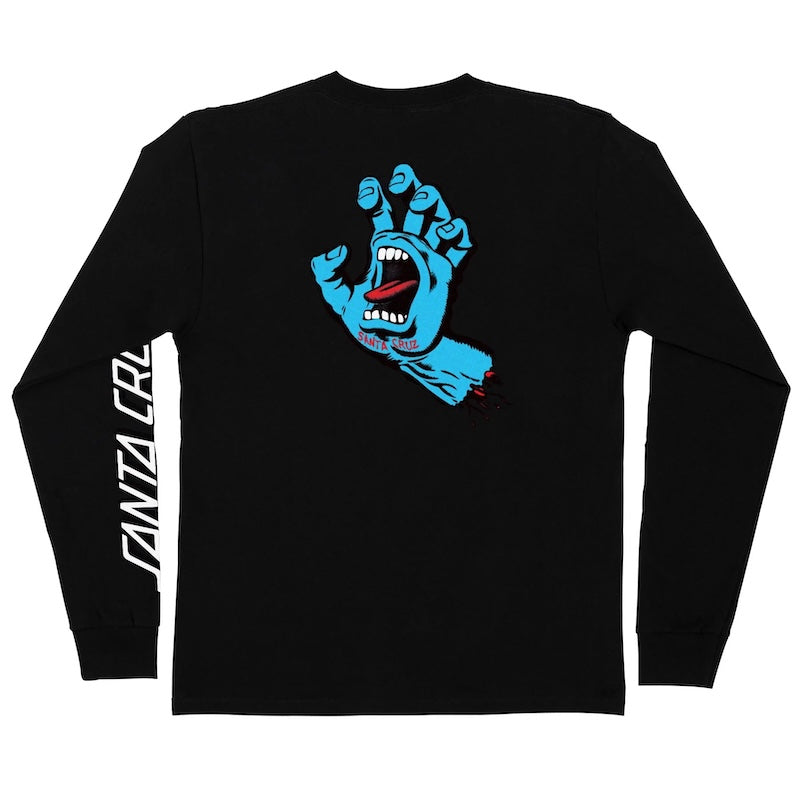 SANTA CRUZ L/STシャツ SCREAMING HAND L/S TEE ブラック 商品画像 背面