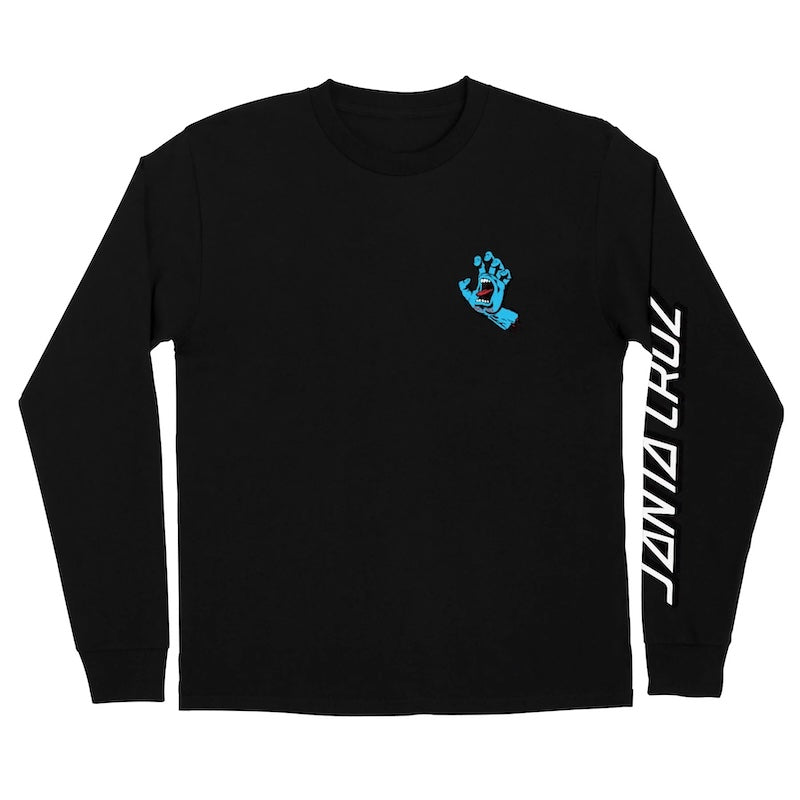SANTA CRUZ L/STシャツ SCREAMING HAND L/S TEE ブラック 商品画像 正面