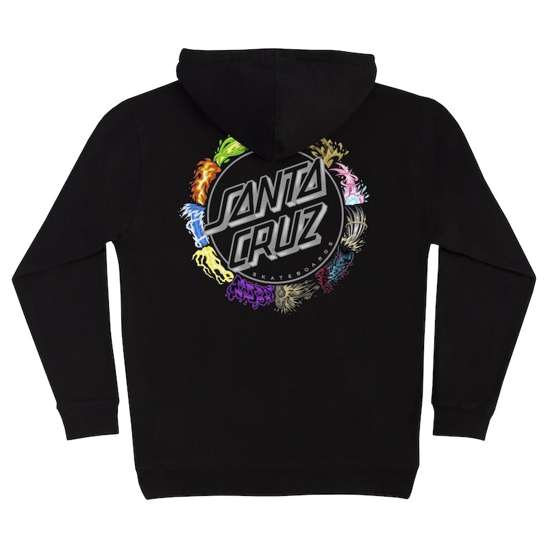 SANTA CRUZ x POKÉMON パーカー POKÉMON POWER DOT P/O HOOD ブラック 商品画像 背面