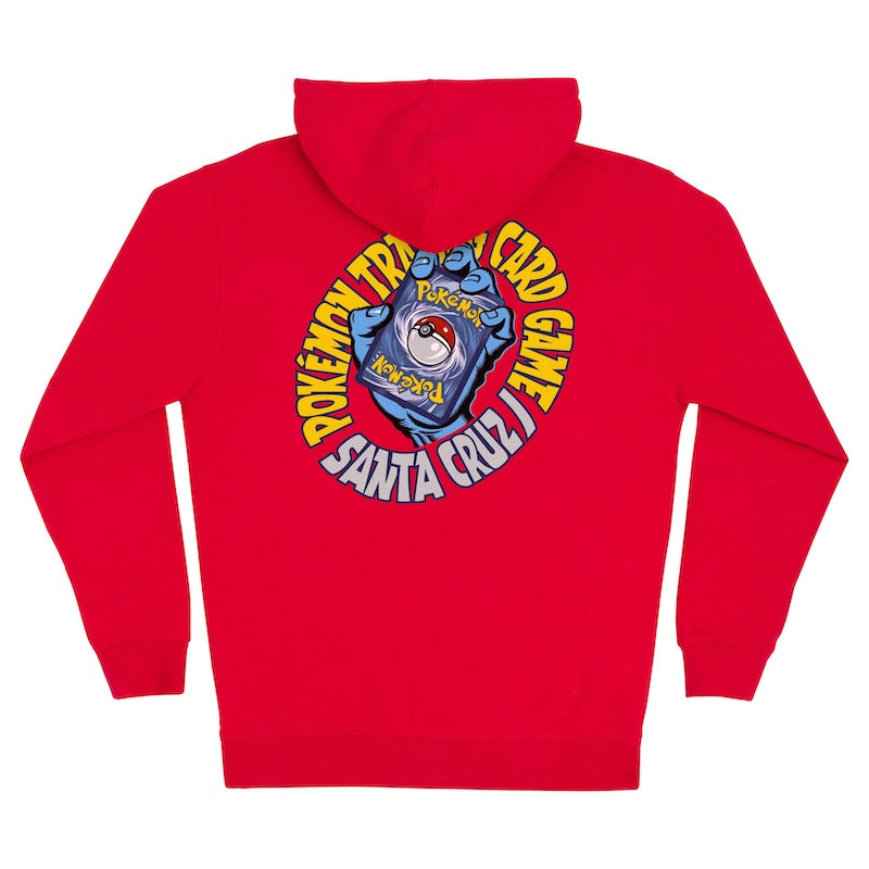 SANTA CRUZ x POKÉMON ジップパーカー POKÉMON TCG HAND ZIP HOOD レッド 商品画像 背面