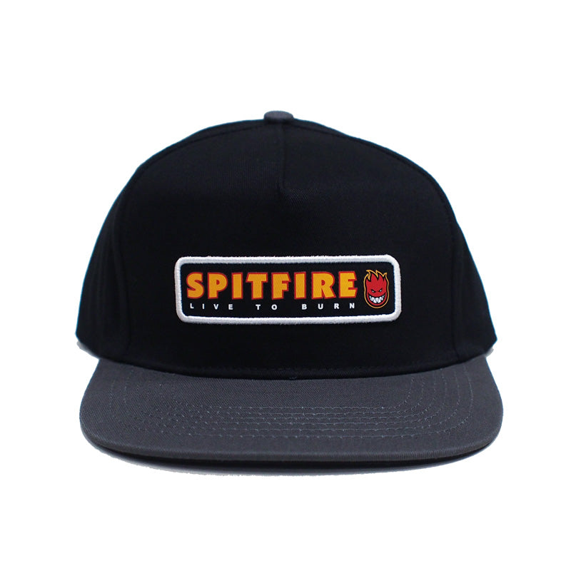 SPITFIRE　キャップ　"LTB PATCH SNAPBACK CAP"　(Black / Charcoal)