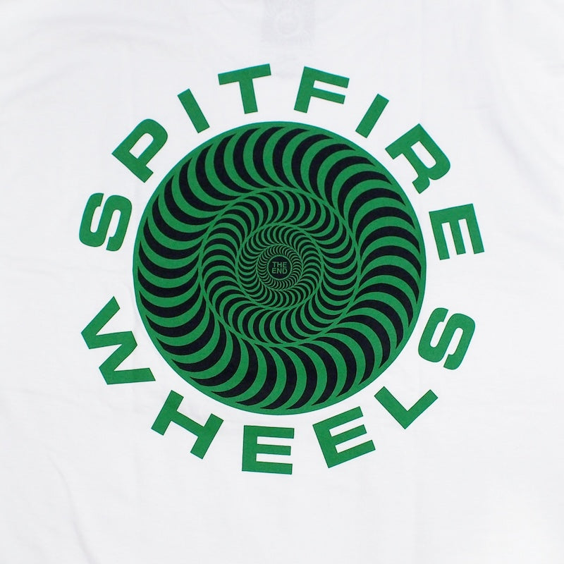 SPITFIRE　Tシャツ　"CLASSIC 87' SWIRL FILL TEE"　(White / Green)