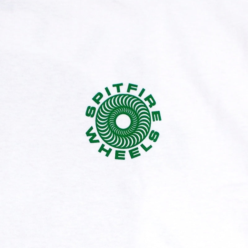 SPITFIRE　Tシャツ　"CLASSIC 87' SWIRL FILL TEE"　(White / Green)