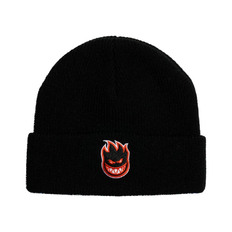 SPITFIRE　ビーニー　"BIGHEAD FILL CUFF BEANIE"　(Black / Black / Red / White)