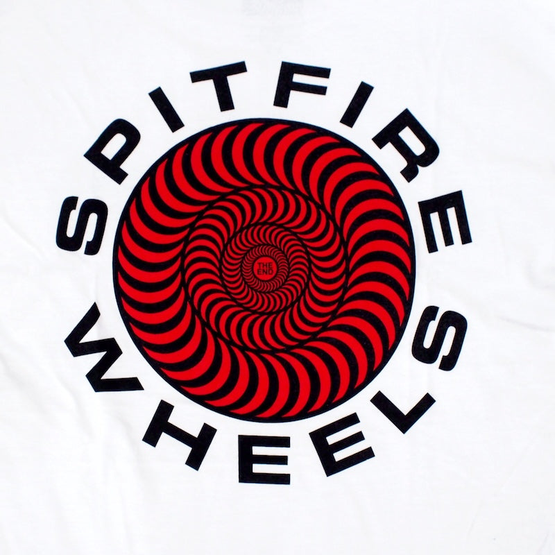 SPITFIRE　Tシャツ　"CLASSIC 87' SWIRL FILL TEE"　(White / Black / Red)