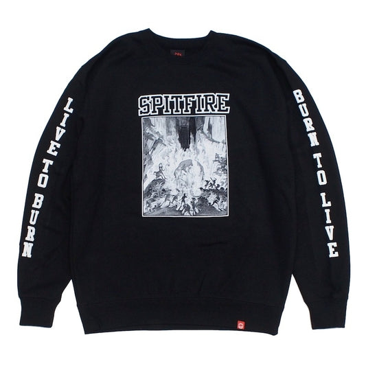 SPITFIRE　クルースウェット　"INFERNO SLEEVE CREWNECK SWEAT"　(Black)