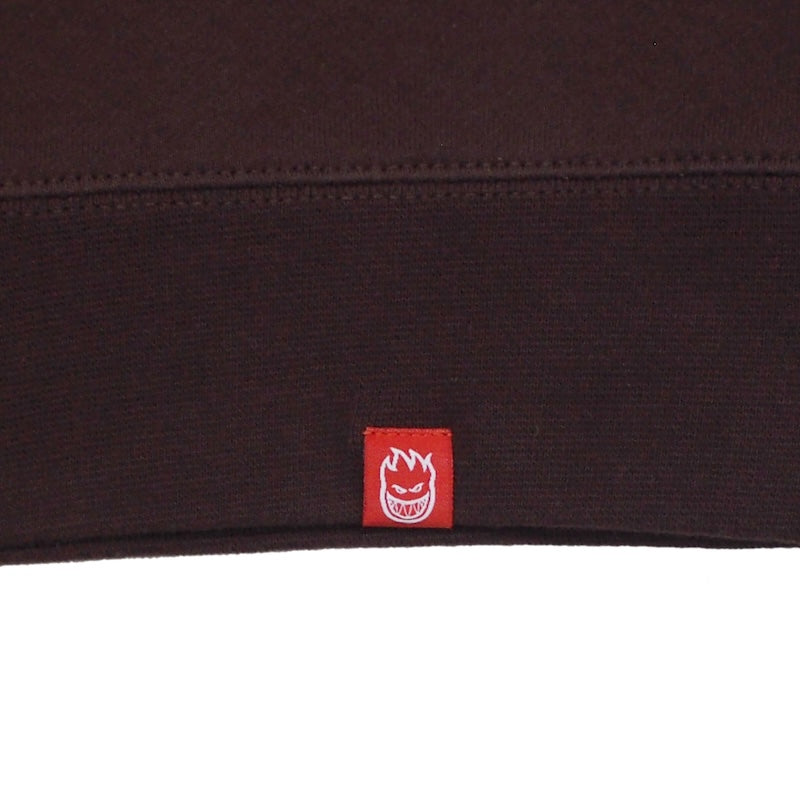 SPITFIRE クルースウェット LIL ETERNAL EMB SWEAT ブラウン 裾