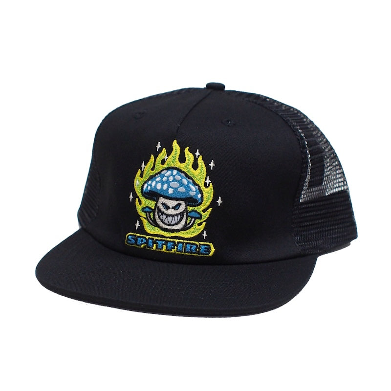 SPITFIRE キャップ MUSHROOM BIGHEAD SNAPBACK CAP ブラック 商品画像 斜め