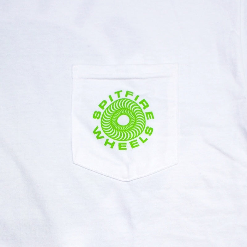SPITFIRE Tシャツ CLASSIC 87' SWIRL FILL POCKET TEE ホワイト 商品画像 胸ポケット