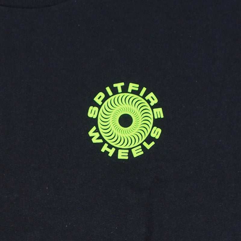 SPITFIRE Tシャツ CLASSIC 87' SWIRL FILL TEE ブラック 商品画像 フロントプリント