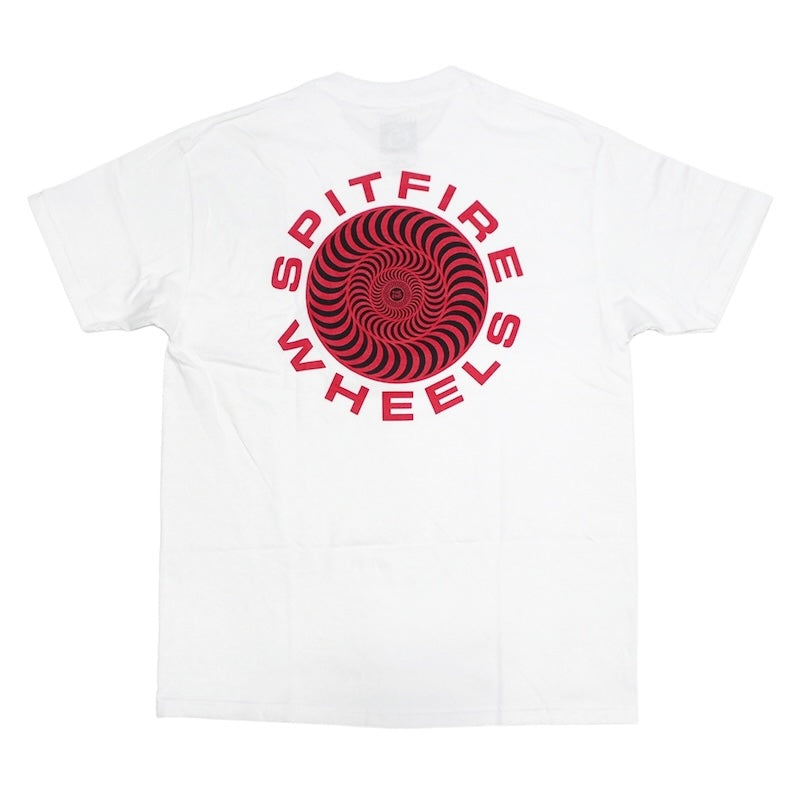 SPITFIRE　Tシャツ　"CLASSIC 87' SWIRL FILL TEE"　(White / Red & Black)