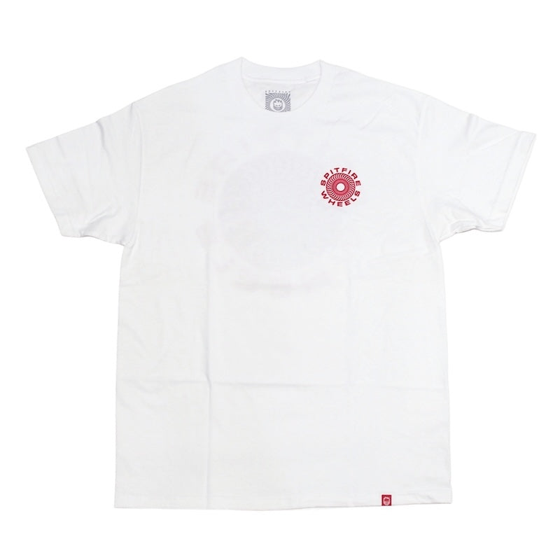 SPITFIRE　Tシャツ　"CLASSIC 87' SWIRL FILL TEE"　(White / Red & Black)