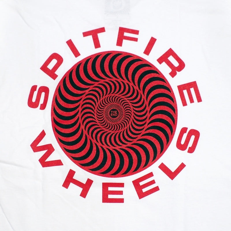 SPITFIRE　Tシャツ　"CLASSIC 87' SWIRL FILL TEE"　(White / Red & Black)