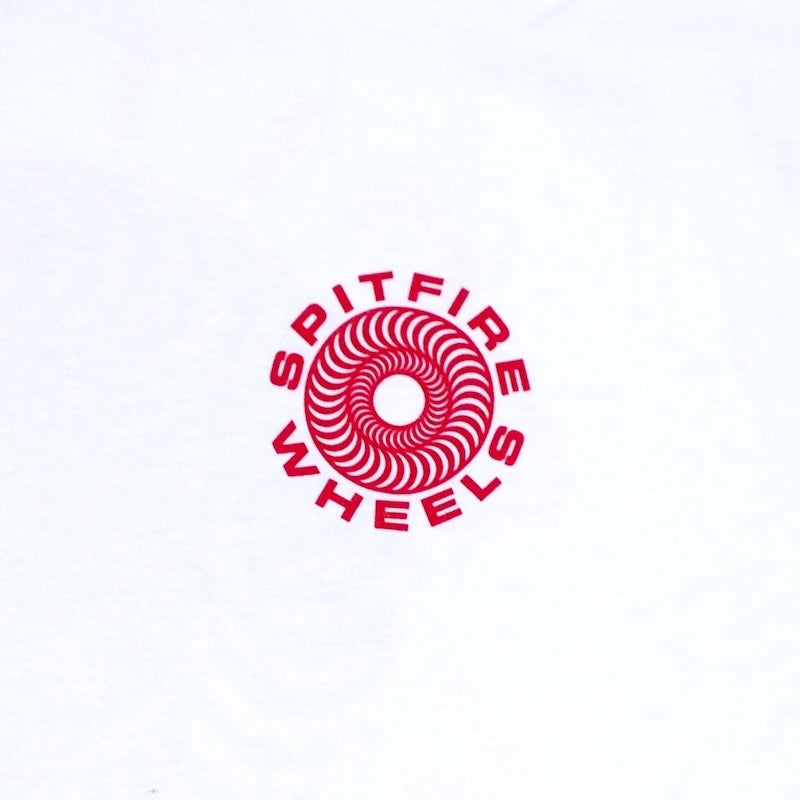 SPITFIRE　Tシャツ　"CLASSIC 87' SWIRL FILL TEE"　(White / Red & Black)