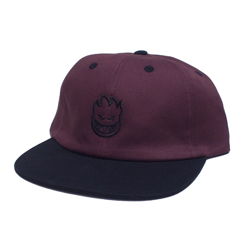 SPITFIRE キャップ LIL BIGHEAD STRAPBACK CAP (Burgundy / Black) 商品画像 斜め