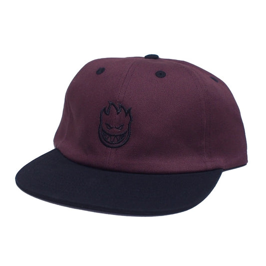 SPITFIRE キャップ LIL BIGHEAD STRAPBACK CAP (Burgundy / Black) 商品画像 斜め