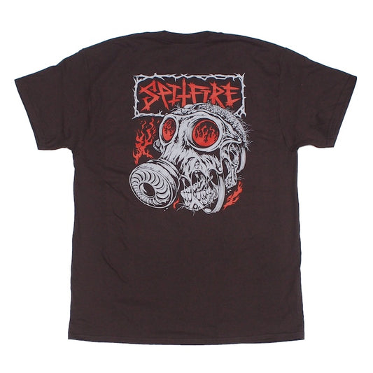 SPITFIRE Tシャツ GAS MASK TEE ダークチョコレート 商品画像 背面