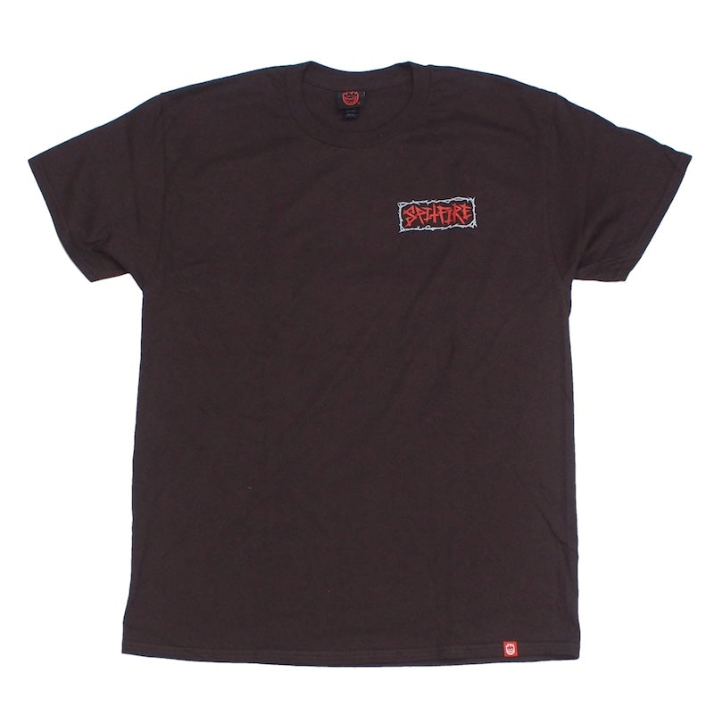 SPITFIRE Tシャツ GAS MASK TEE ダークチョコレート 商品画像 正面