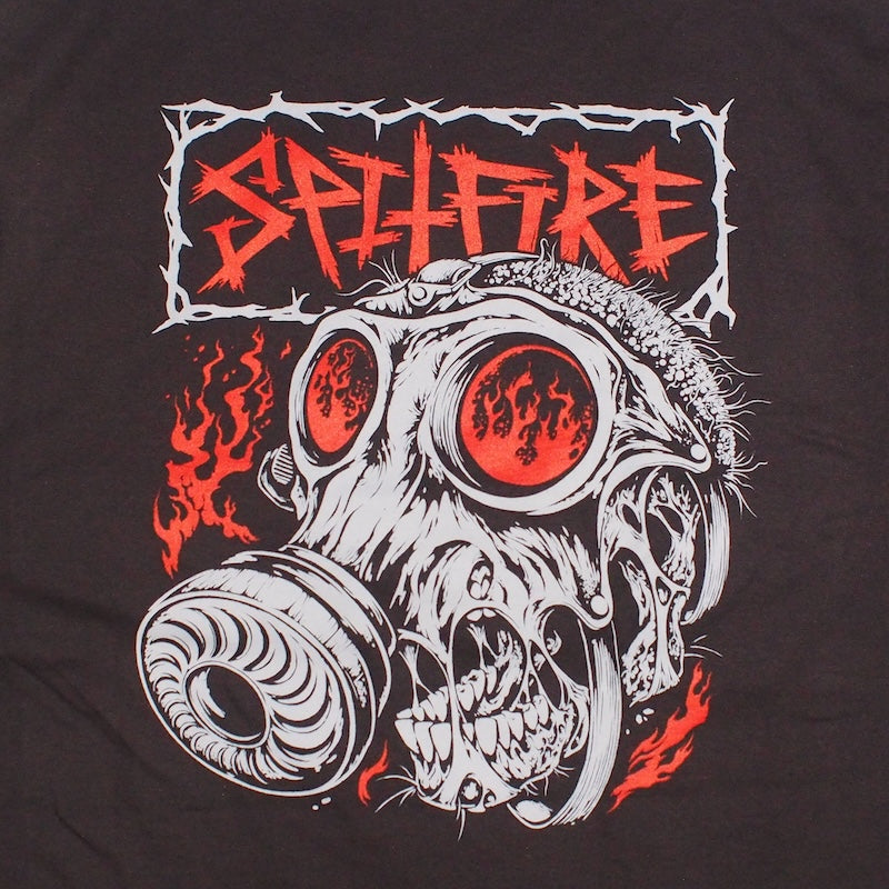 SPITFIRE Tシャツ GAS MASK TEE ダークチョコレート 商品画像 バックプリント
