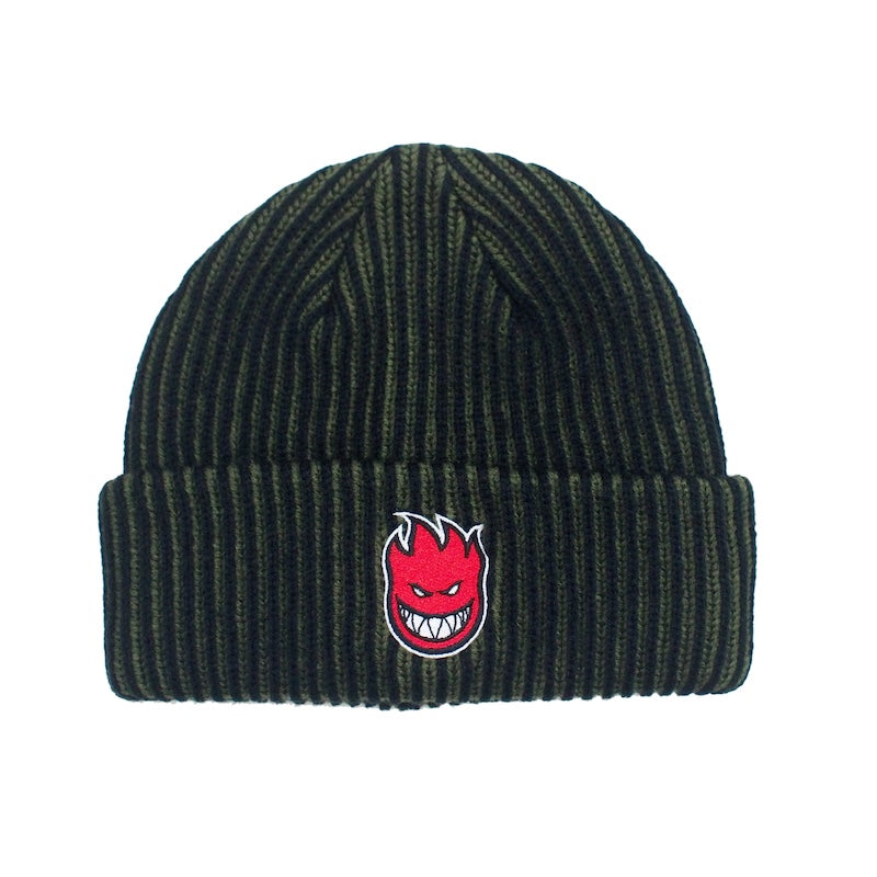 SPITFIRE ビーニー BIGHEAD FILL CUFF BEANIE オリーブ/ブラック 商品画像 正面