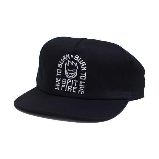 SPITFIRE キャップ LTB ARCH SNAPBACK CAP ブラック 商品画像 斜め