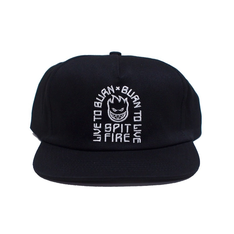 SPITFIRE キャップ LTB ARCH SNAPBACK CAP ブラック 商品画像 正面