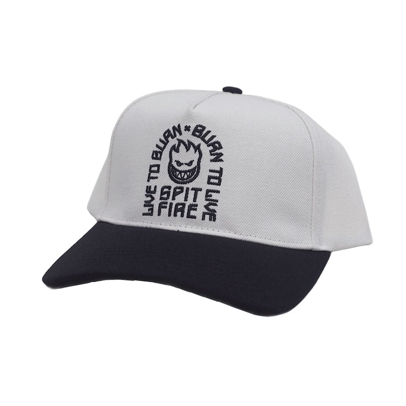 SPITFIRE キャップ LTB ARCH SNAPBACK CAP オフホワイト/ブラック 商品画像 斜め