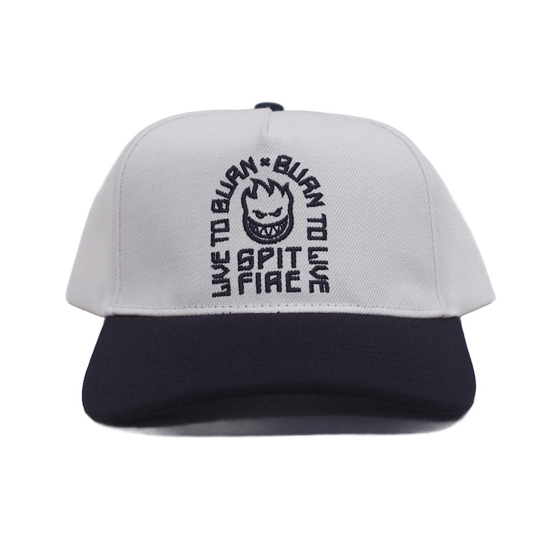 SPITFIRE キャップ LTB ARCH SNAPBACK CAP オフホワイト/ブラック 商品画像 正面
