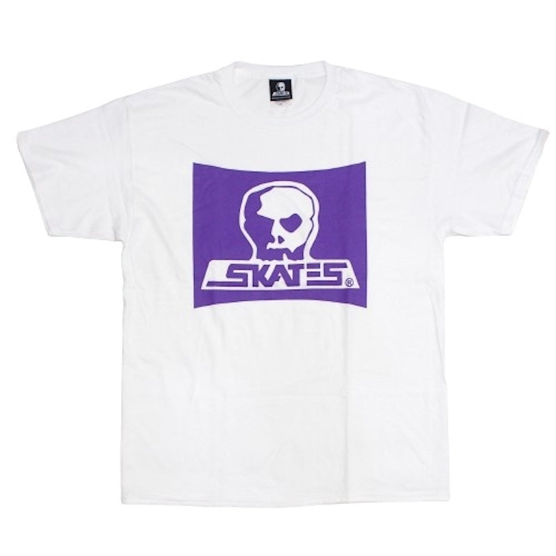 SKULL SKATES　"PURPS SURF BOX BURBS Tシャツ"　(White / Purple)