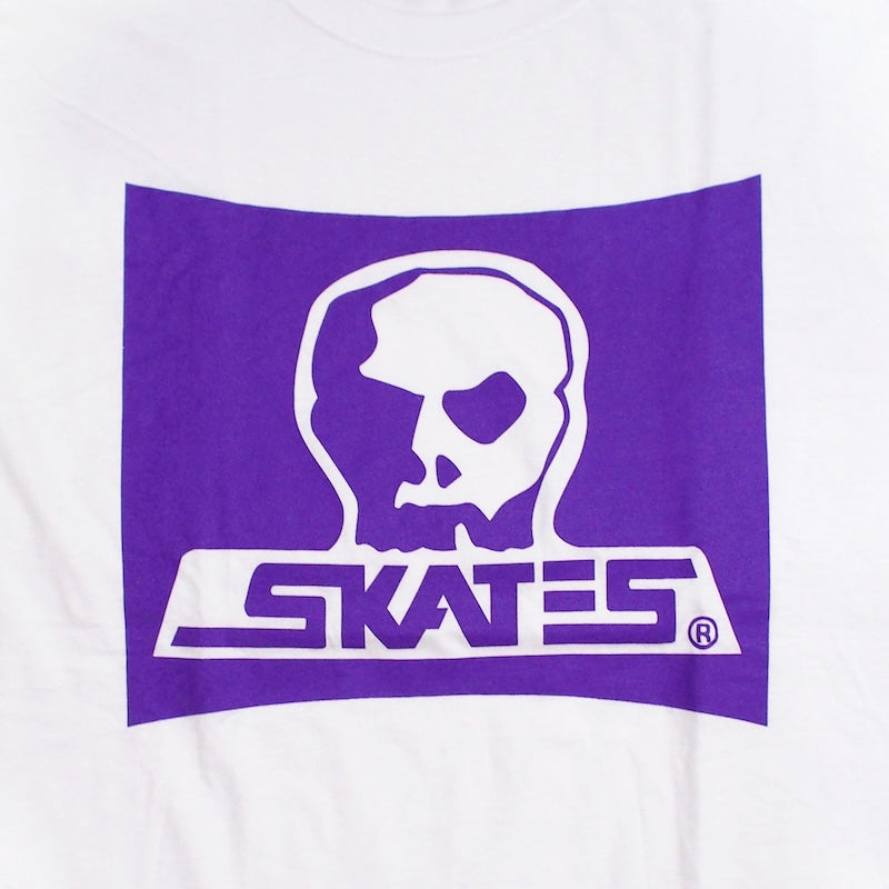 SKULL SKATES　"PURPS SURF BOX BURBS Tシャツ"　(White / Purple)