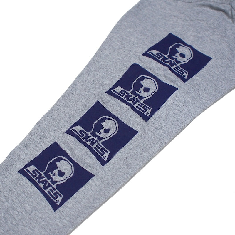 SKULL SKATES　"LOGO ロングスリーブ Tシャツ"　(Athletic Heather / Navy)