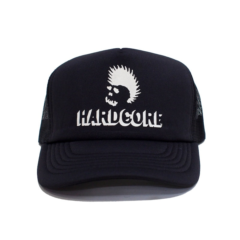 SKULL SKATES　"HARDCORE ロゴ フォームメッシュキャップ" ブラック 商品画像 正面